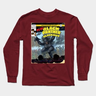 MSAB! BlackPanther Blackout distressed poster image Long Sleeve T-Shirt